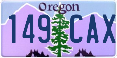 OR license plate 149CAX