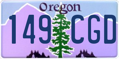OR license plate 149CGD