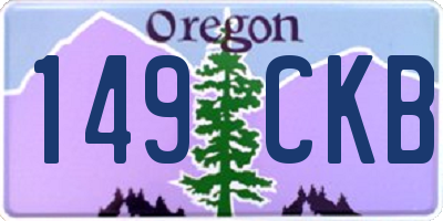 OR license plate 149CKB