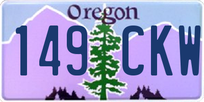 OR license plate 149CKW