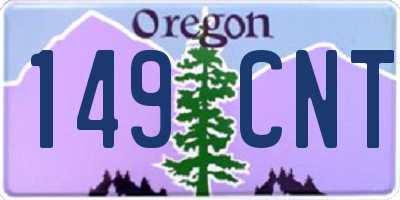 OR license plate 149CNT