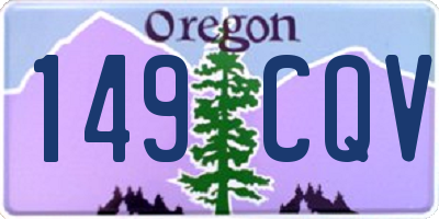 OR license plate 149CQV
