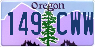 OR license plate 149CWW