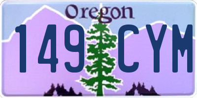 OR license plate 149CYM