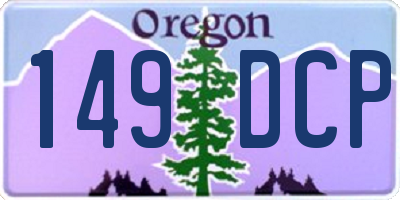 OR license plate 149DCP