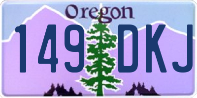 OR license plate 149DKJ