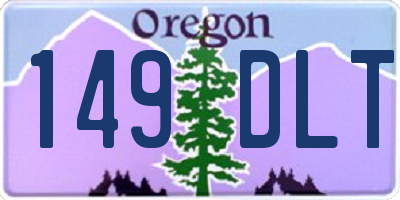 OR license plate 149DLT