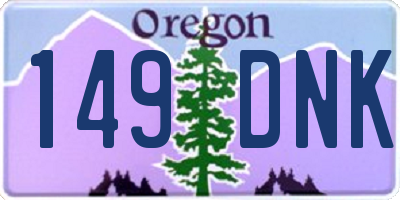 OR license plate 149DNK