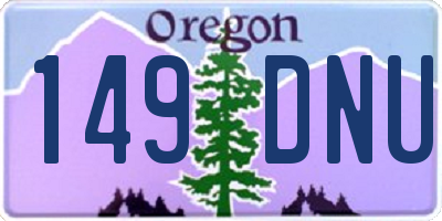OR license plate 149DNU