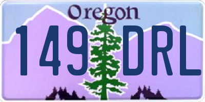 OR license plate 149DRL