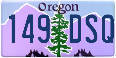 OR license plate 149DSQ