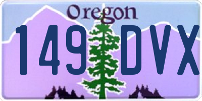 OR license plate 149DVX