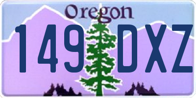 OR license plate 149DXZ