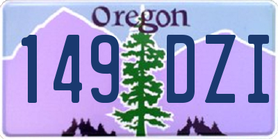 OR license plate 149DZI