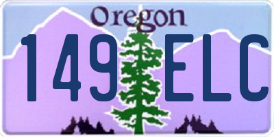OR license plate 149ELC