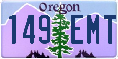OR license plate 149EMT