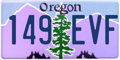 OR license plate 149EVF