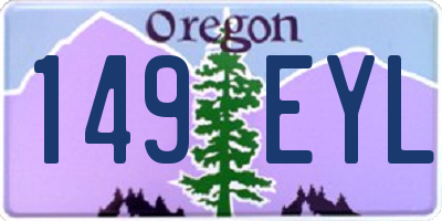 OR license plate 149EYL