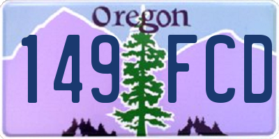 OR license plate 149FCD