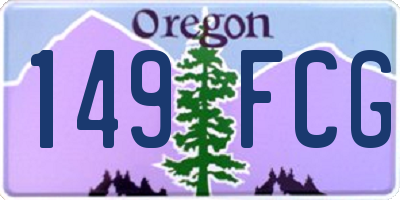 OR license plate 149FCG