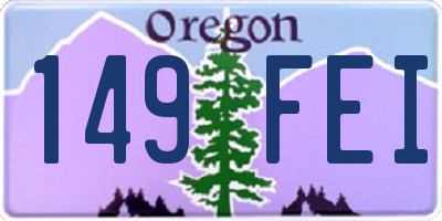OR license plate 149FEI