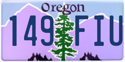 OR license plate 149FIU