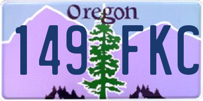 OR license plate 149FKC