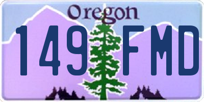 OR license plate 149FMD