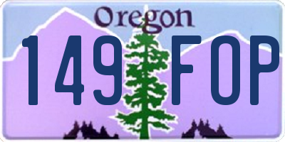OR license plate 149FOP