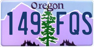 OR license plate 149FQS