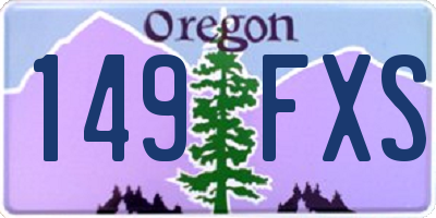 OR license plate 149FXS