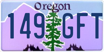 OR license plate 149GFT