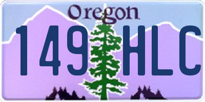 OR license plate 149HLC