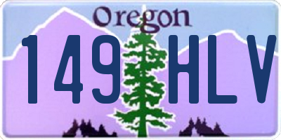 OR license plate 149HLV