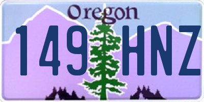 OR license plate 149HNZ