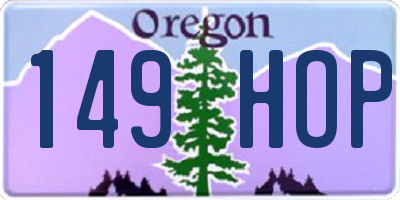 OR license plate 149HOP