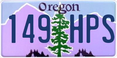 OR license plate 149HPS