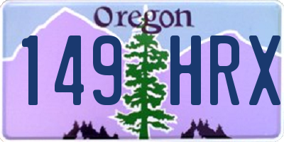 OR license plate 149HRX