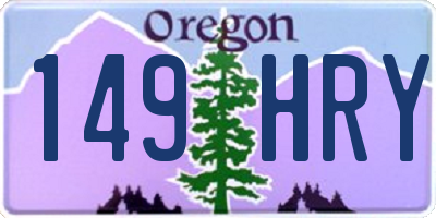 OR license plate 149HRY