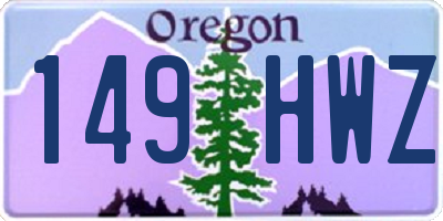 OR license plate 149HWZ