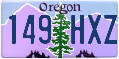 OR license plate 149HXZ