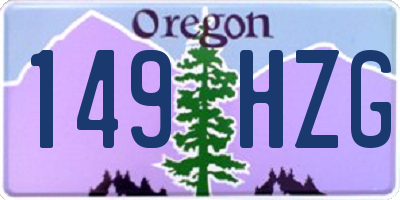 OR license plate 149HZG