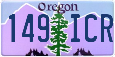 OR license plate 149ICR