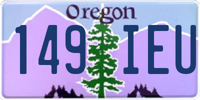 OR license plate 149IEU