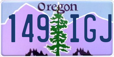 OR license plate 149IGJ