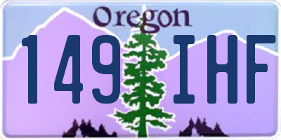 OR license plate 149IHF