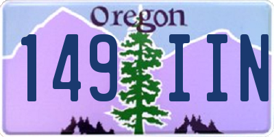 OR license plate 149IIN