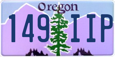 OR license plate 149IIP