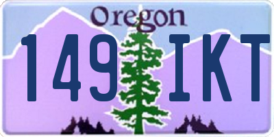 OR license plate 149IKT