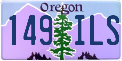 OR license plate 149ILS